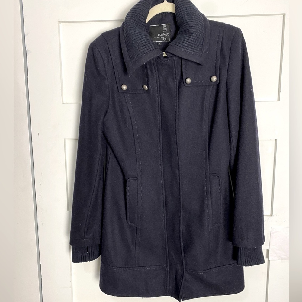 Buffalo Outerwear Navy 3/4 Jacket Sz  Medium thumb holsters-cuff Pea Coat